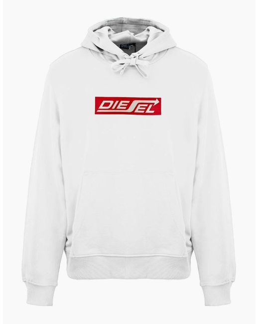 DIESEL White Arrow Logo Bright T-Shirt for men