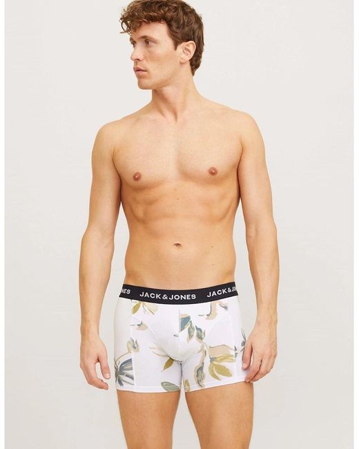 Jack & Jones Black Abstract Trunks for men