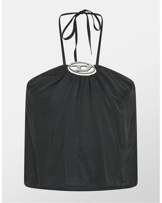 DIESEL Black Halter Relaxed Fit Tank