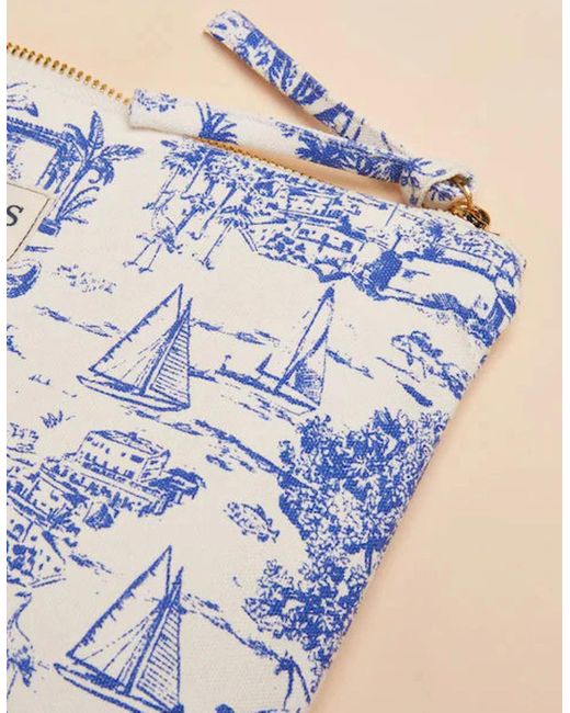 Joules Blue Carrywell Pouch Toile