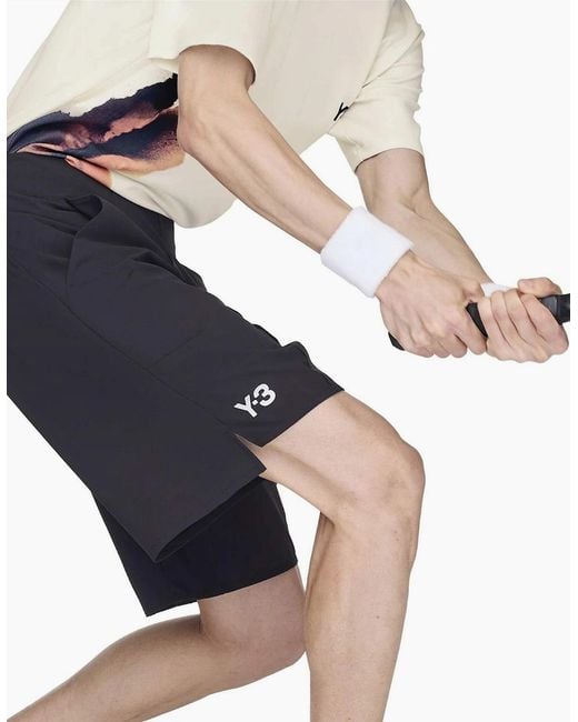Y-3 Black Tennis Pro Ergo Shorts for men