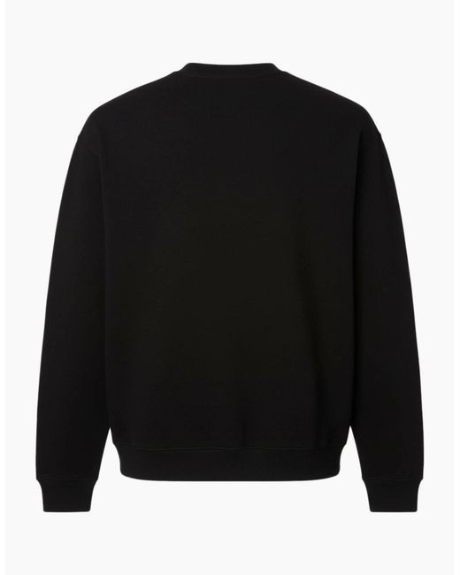 Lacoste Black Fit Badge Accent Fleece Sweatshirt for men