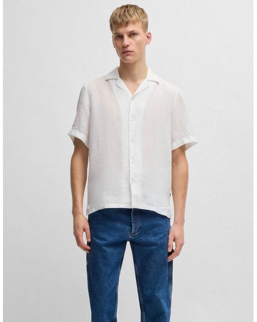Boss White Boss Rayer Short Sleeve Shirt 50546244 for men