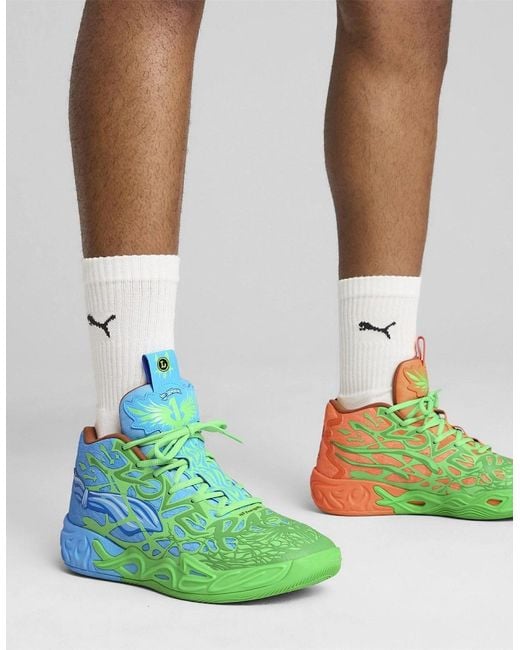 PUMA Green Mb.04 Tmnt L And M Basketball Trainers for men