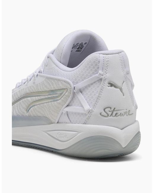 PUMA Gray Stewie 4 Basketball Trainers