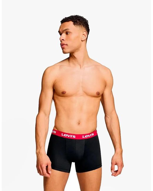 Levi's Black Levi's Repeat Logo 2 Pack Trunks for men