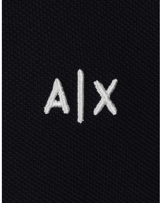 ARMANI EXCHANGE Black Polo Shirt Deep for men