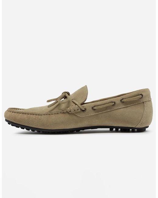 Oliver Sweeney Natural Cano Suede Driving Shoes for men