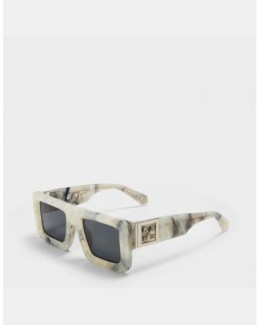Off-White c/o Virgil Abloh Metallic Square Sunglasses, Square Design for men