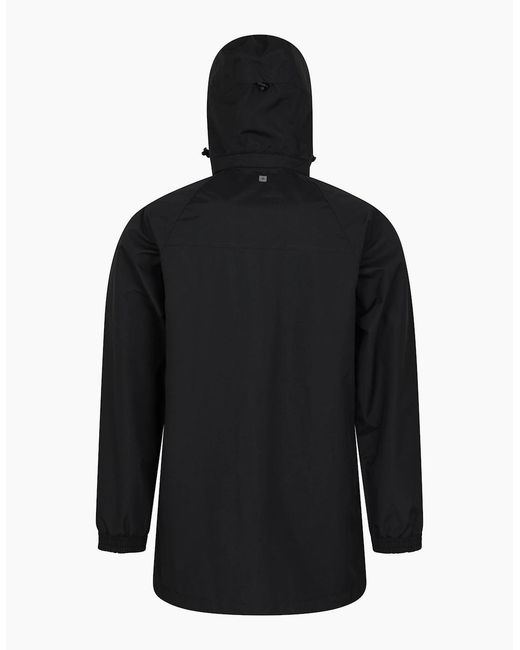 Mountain Warehouse Black Glacier Ii Long Waterproof Jacket for men