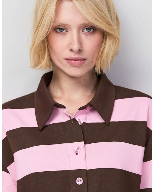 Ro&zo Red And Stripe Cotton Rugby Shirt