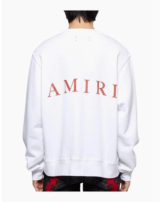 Amiri White Ma Logo Sweatshirt for men