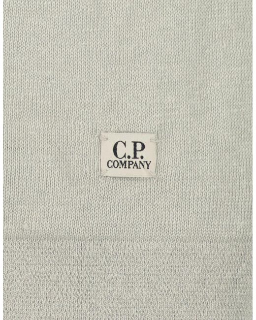 C P Company Gray Linen Knitted T-Shirt for men