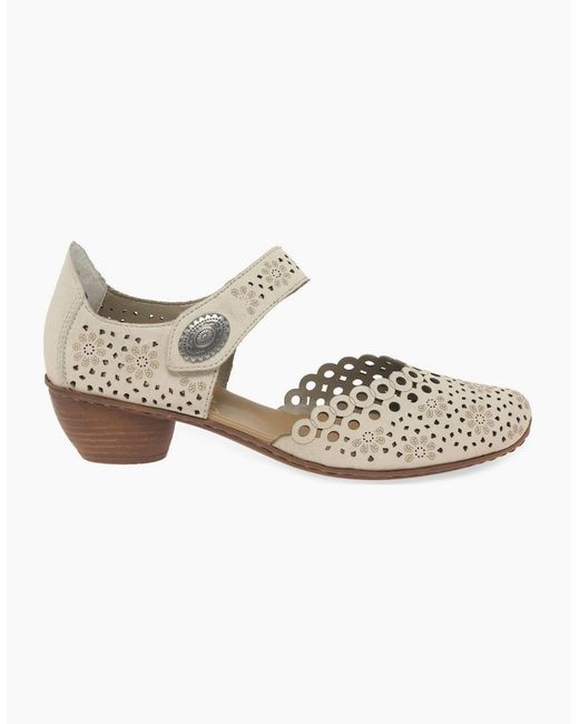 Rieker Metallic Pia Open Court Shoes