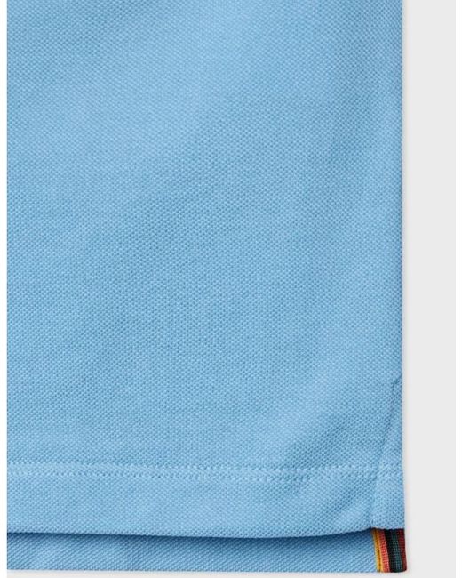 Paul Smith Blue Str Placket Polo Shirt 41 for men