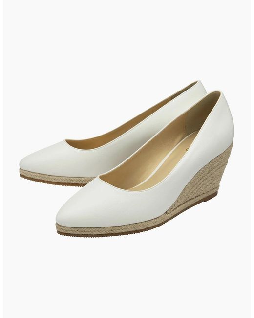 Lotus White Giselle Wedge Espadrilles