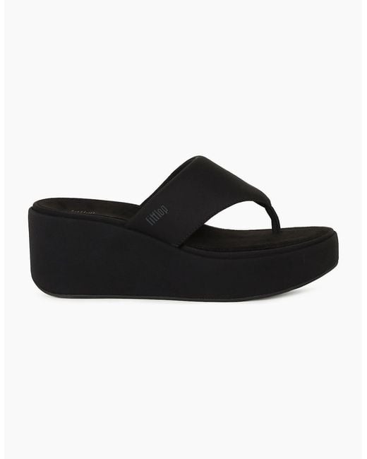 Fitflop Black Platform Wedge Sandals