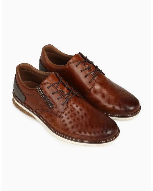 Rieker Brown Barton Shoes for men