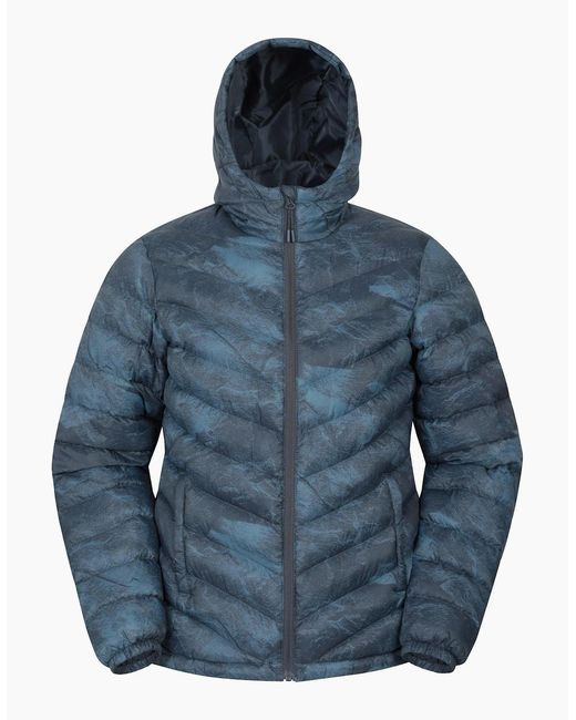 Mountain Warehouse Blue Ladies Seasons Animal Print Padded Jacket