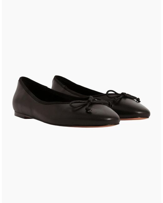 Ted Baker Black Leather Ballet Flat