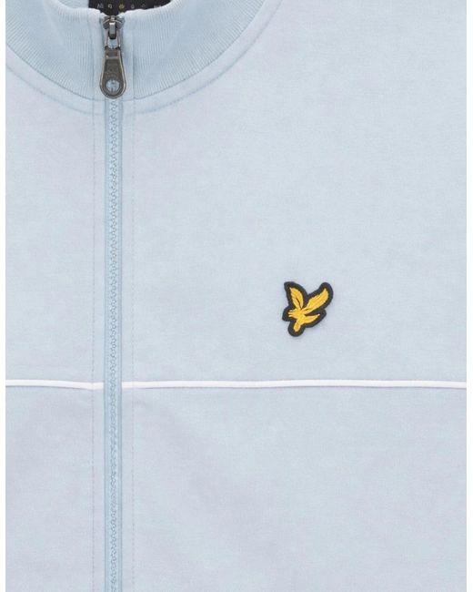 Lyle & Scott Blue Lyle & Scott Piped Full Zip Opal Track Top for men