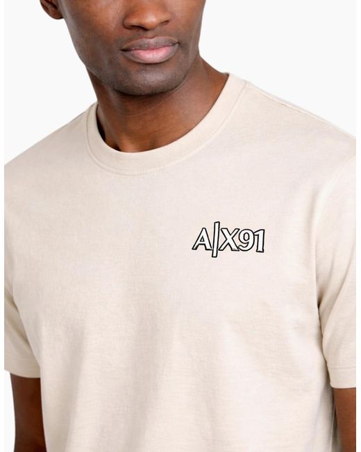 Armani Blue Exchange T-Shirts Milano Embroidery Tee for men