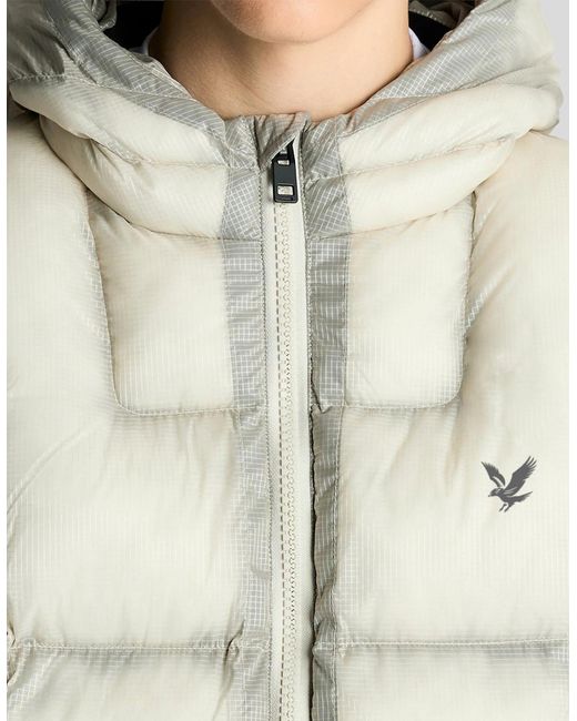 Lyle & Scott Natural Translucent Puffer Jacket for men