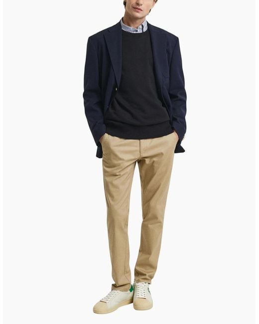 Gant Black Shield Crew Neck Sweatshirt Pullover French Terry Graphic Embroidered for men