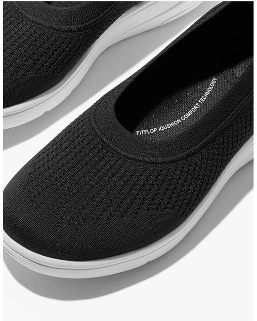 Fitflop Black Super-Q Knit Ballerina Shoes