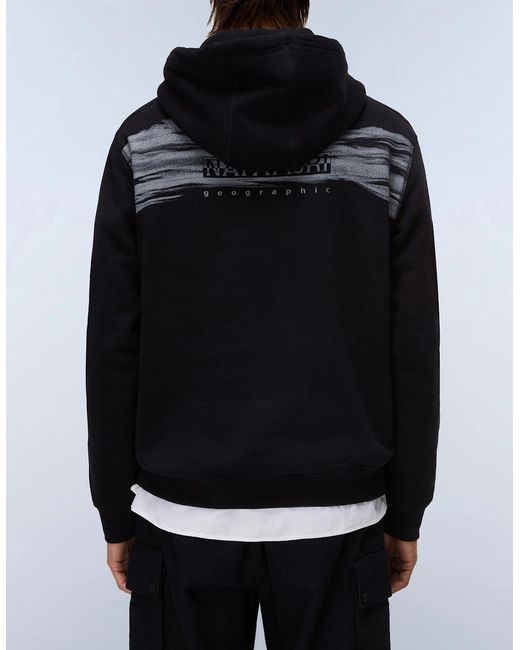Napapijri Blue B-Back Graphic Hood for men
