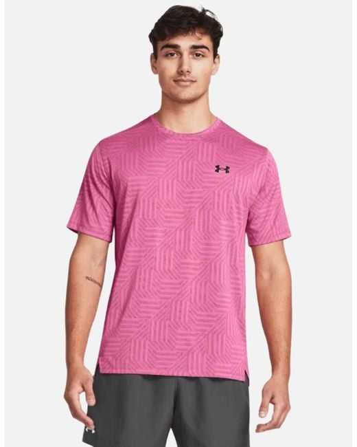 Under Armour Pink Techt-Shirt Vent Geotessa Short Sleeve for men