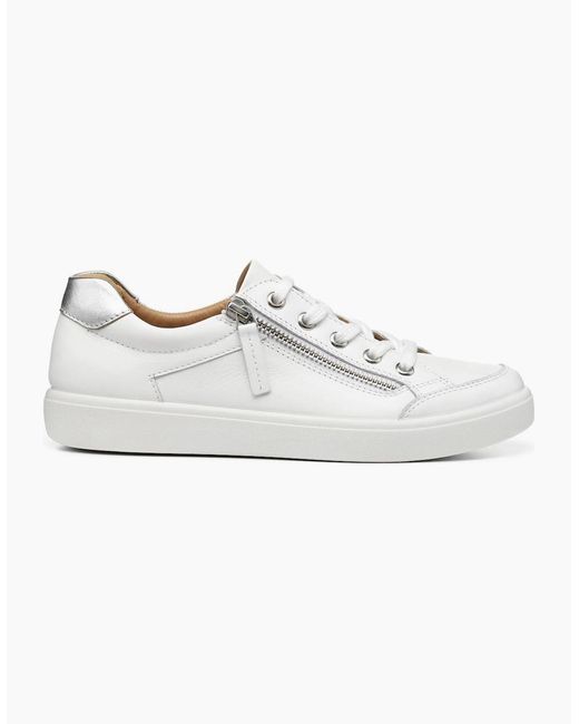 Hotter White Chase Ii Extra Wide Fit Casual Trainers