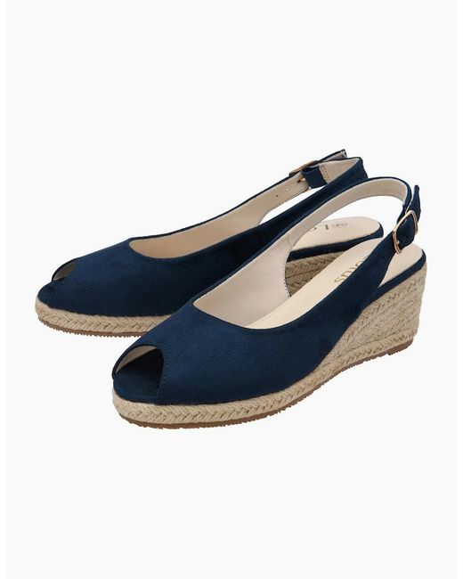 Lotus Blue Gabriella Wedge Sandals