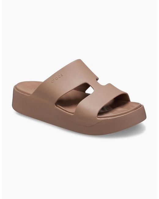 CROCSTM Brown Getaway Platform H-Strap Eva Latte Sandals