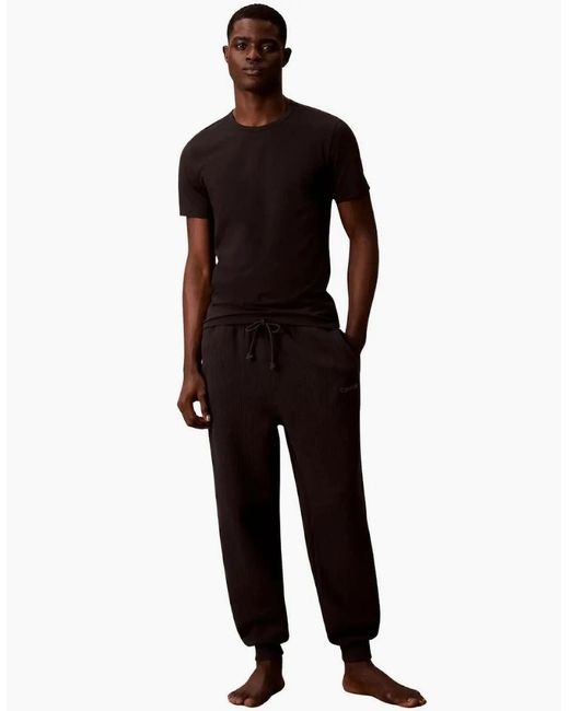 Calvin Klein Blue 3-Pack Cotton Microfibre Stretch T-Shirts for men