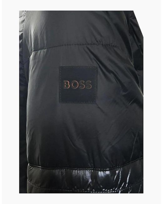 Boss Gray Owand Zip Puffer Jacket for men