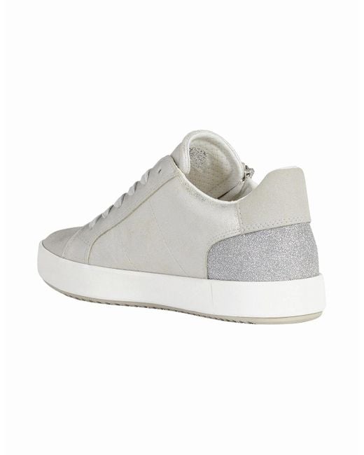 Geox White D Blomiee A Synthetic Polyurethane Trainers