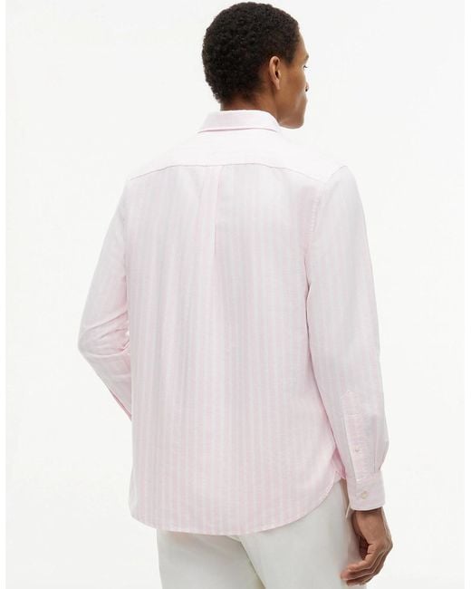 Tommy Hilfiger White Heritage Oxford Long Sleeve Striped Shirt for men