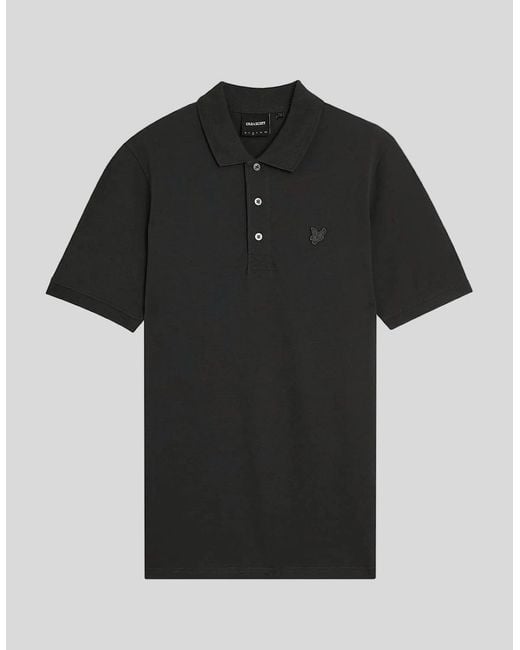 Lyle & Scott Black Superfine Cotton Polo Shirt for men