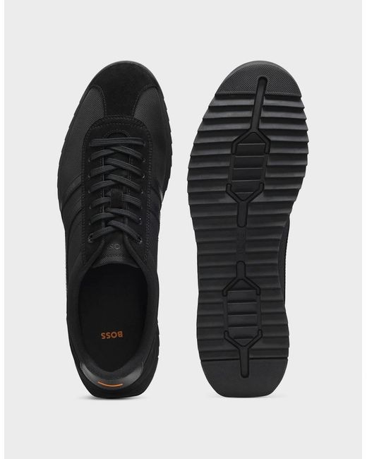 Boss Black Boss Zayn Low-Top Trainers With Faux-Leather Trims for men