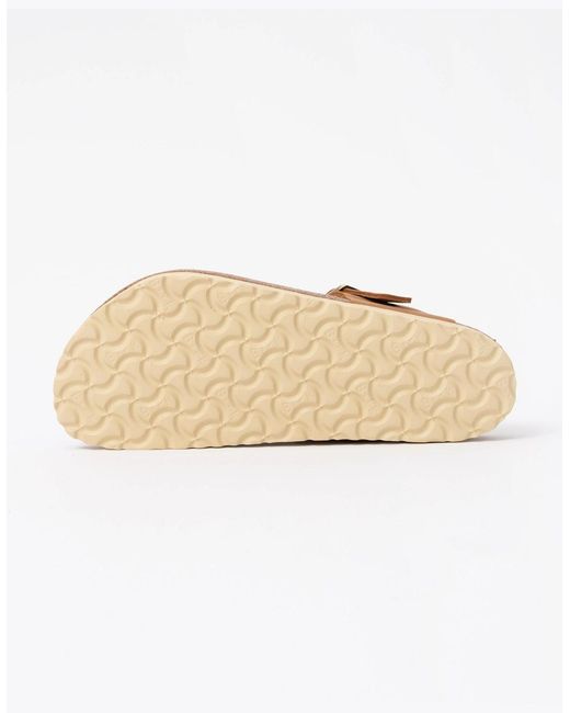 Birkenstock Gizeh Brown Braided Natural Oiled Leather Sandals