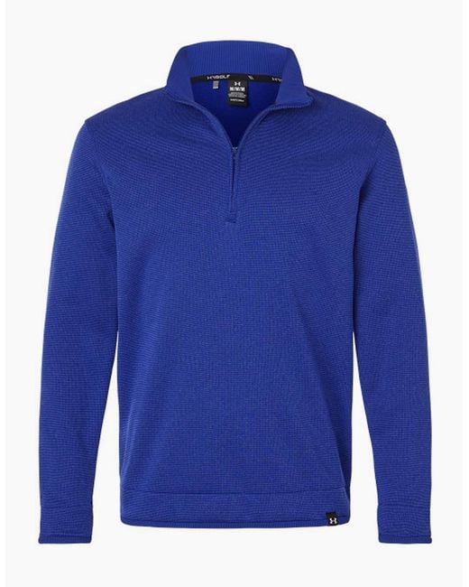 Under Armour Blue Quarter Zip Fleece Top for men