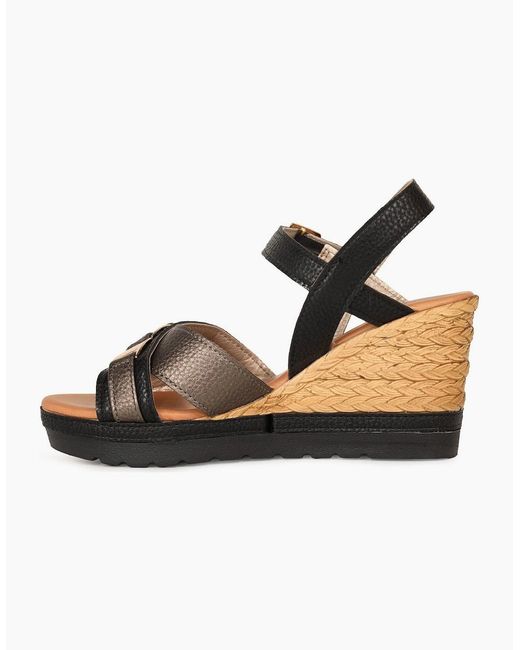 Lotus Metallic Tassere Espadrille Sandals