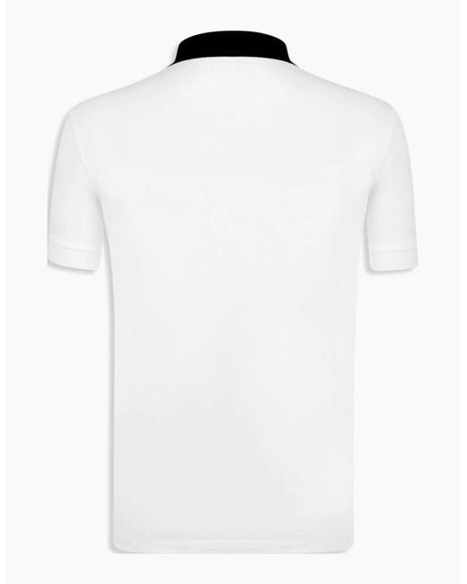 Vivienne Westwood White Contrasting Collar Polo Shirt for men