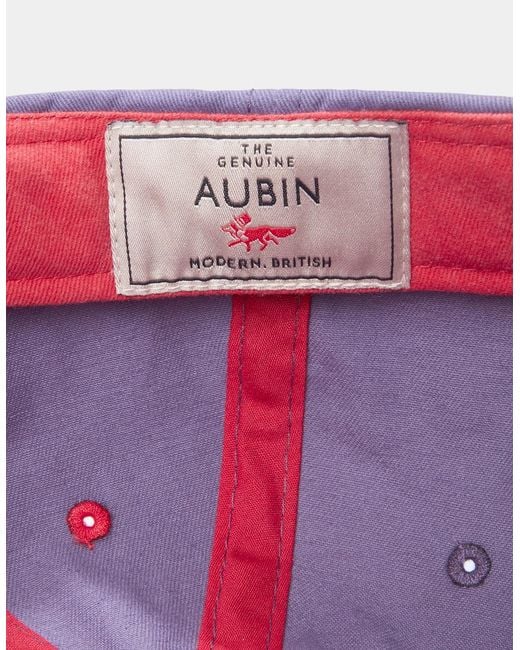aubi Purple Hendwell Washed Twill Cap for men