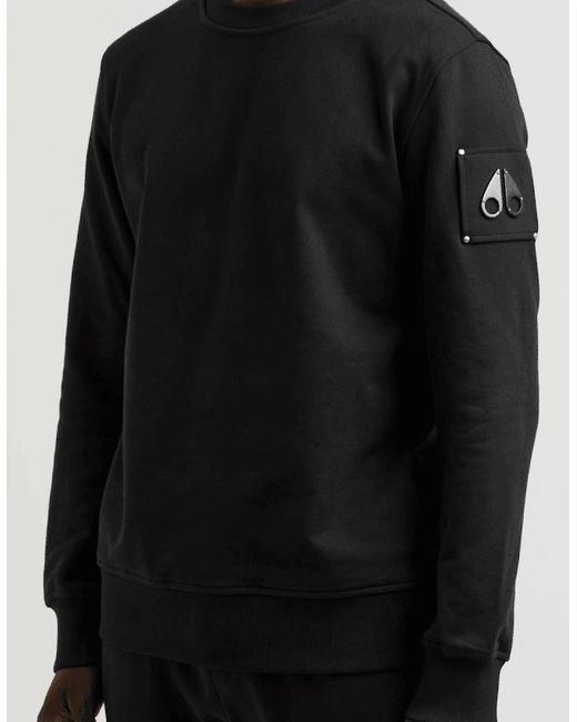 Moose Knuckles Black Hartsfield Pullover Sweatshirt for men