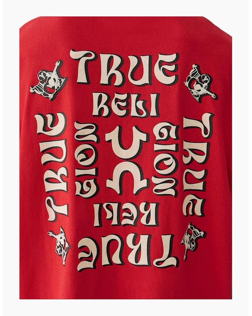 True Religion Red 109297 T Shirts for men