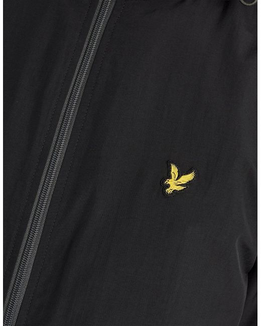 Lyle & Scott Gray Contrast Zip Water Resistant Jacket for men
