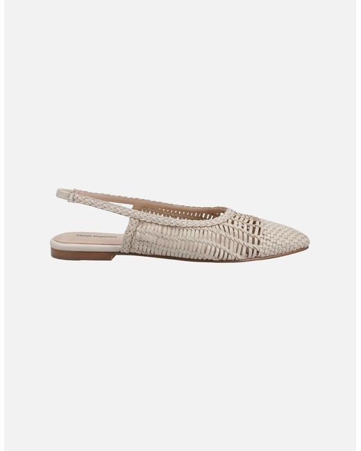 Hush Puppies White Dalia Slingback Ballerina Shoes