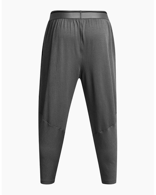 Under Armour Gray Ribbed Joggers With Open Hem for men